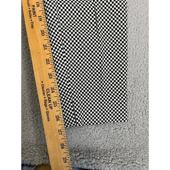 Dalia Collection Pants 6 Small Check Slim Leg Stretch Knit Low Rise Black White - Picture 12 of 16